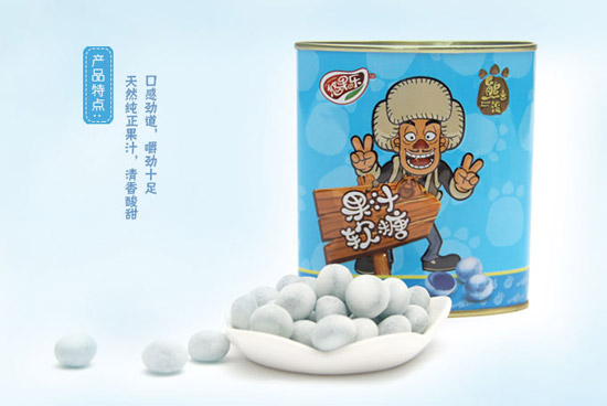 熊出没105g迷你罐果汁软糖蓝莓味